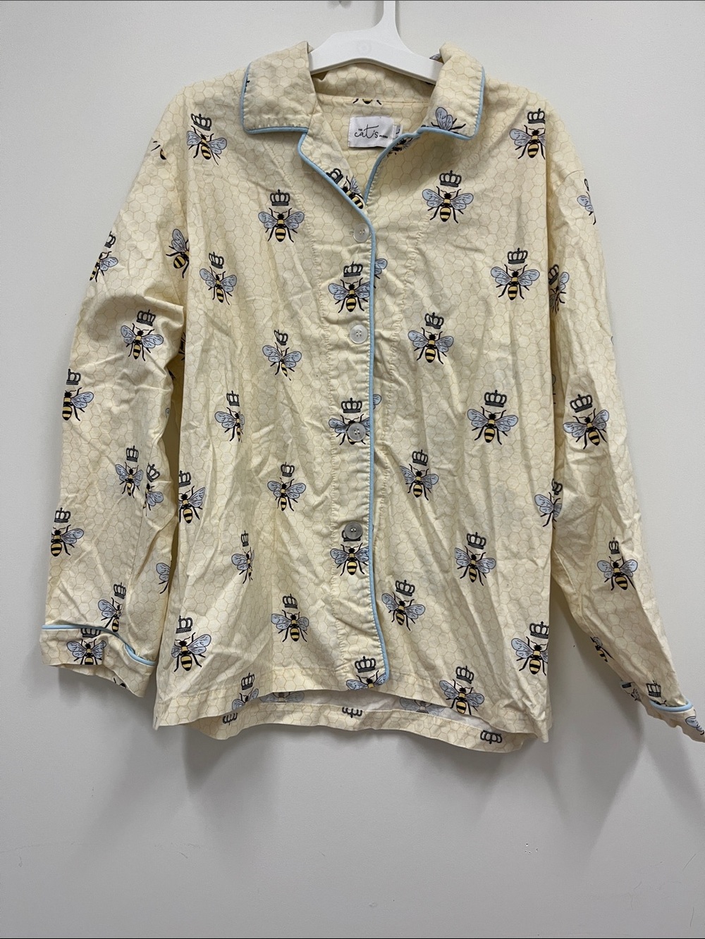 The Cat's Pajamas Cream Queen Bee Print Pajama set size Large - Picture 7 of 11